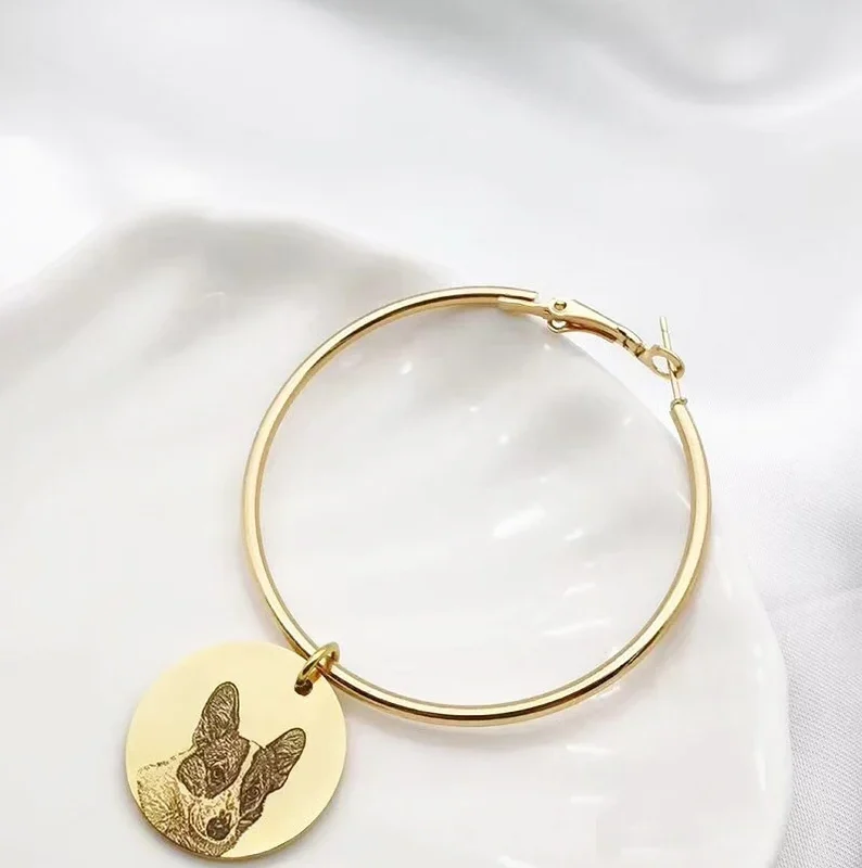 Dog Charm Earring, Hoop Earrings For Women