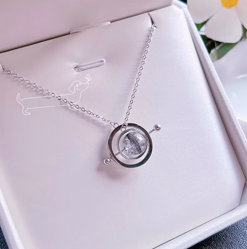 Necklace Hair Keepsake , Pet Loss ,Sterling Silver