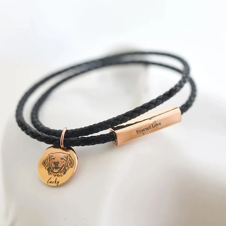 Engraved Bracelet, Gift For Pet Loss