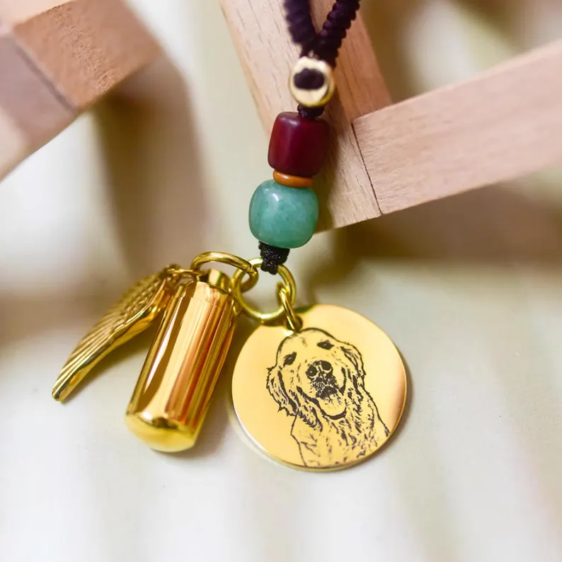 Leather Keychain, Pet Keepsake Gift For Pet Lover