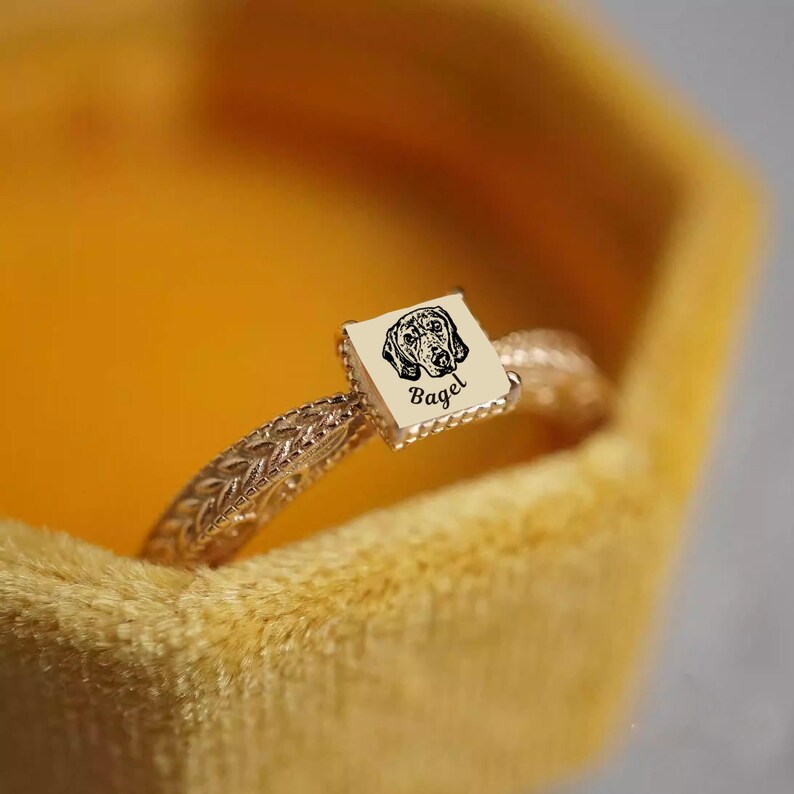 Dog Keepsake Sterling Silver Ring