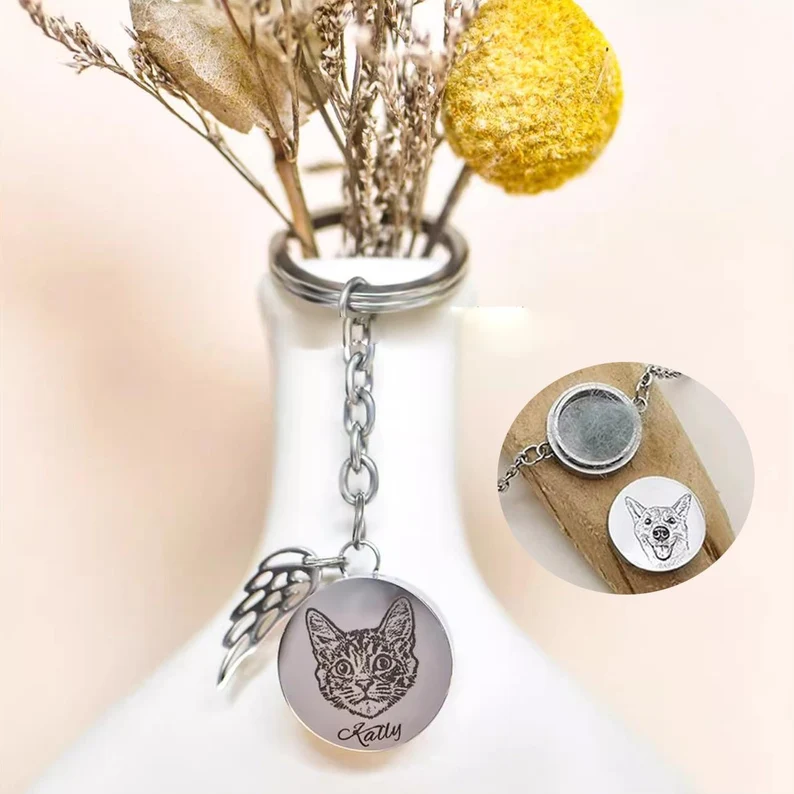 Personalized Pet Hair Keychain