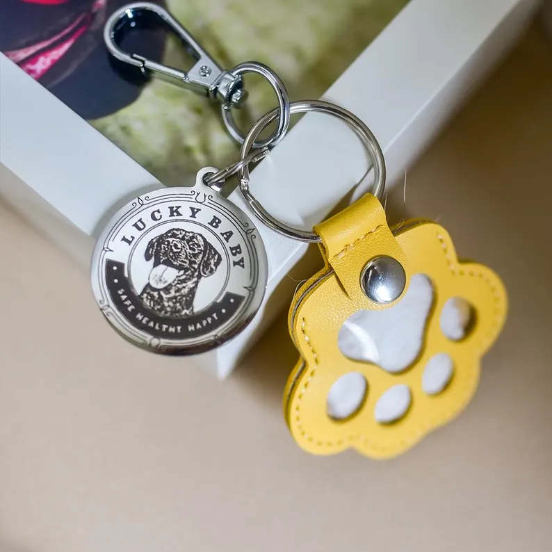 Personalized Paw Print Keychain