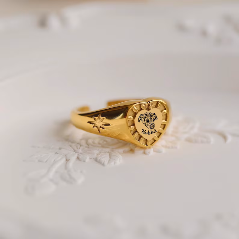 Heart Ring Pet Memorial