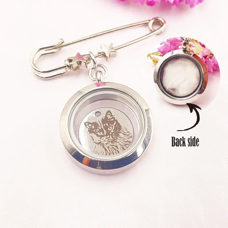 Pet Fur Pin Brooch