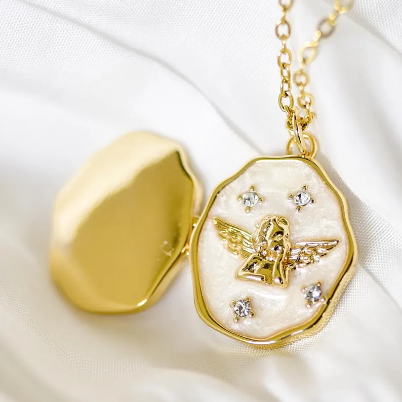 Custom Picture Necklace, Pet Photo Necklace Gold