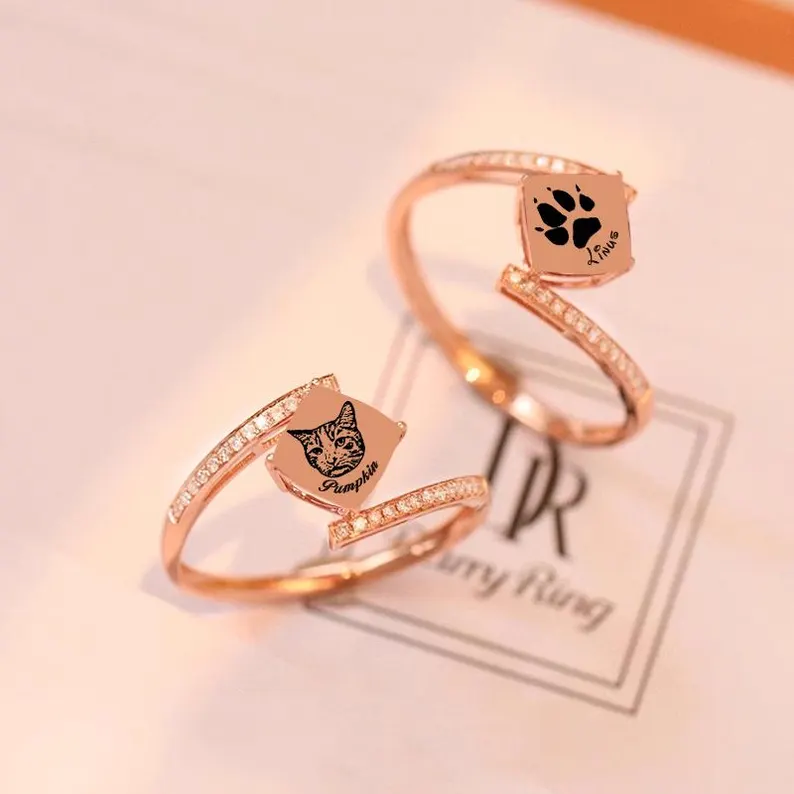Unique Paw Print Ring