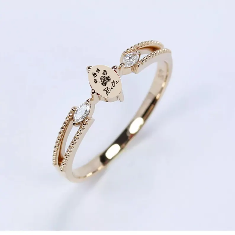 Pet Memorial Ring Birthstone Ring