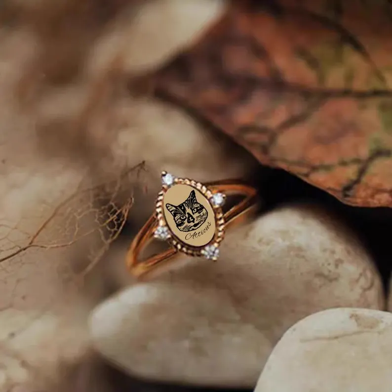 Personalized Custom Pet Memorial Ring