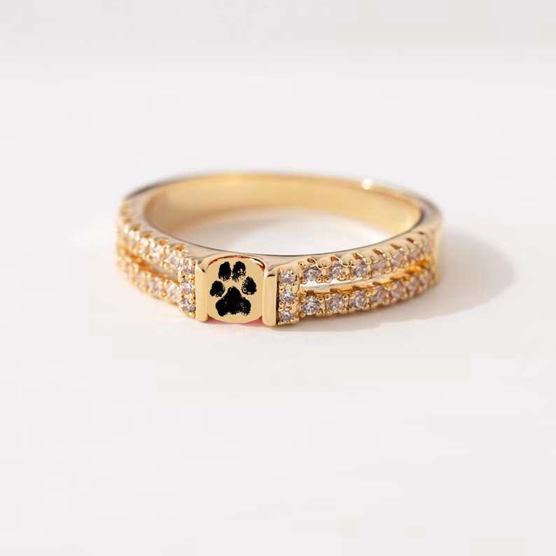 Pet Keepsake Ring, Pet Memorial Ring