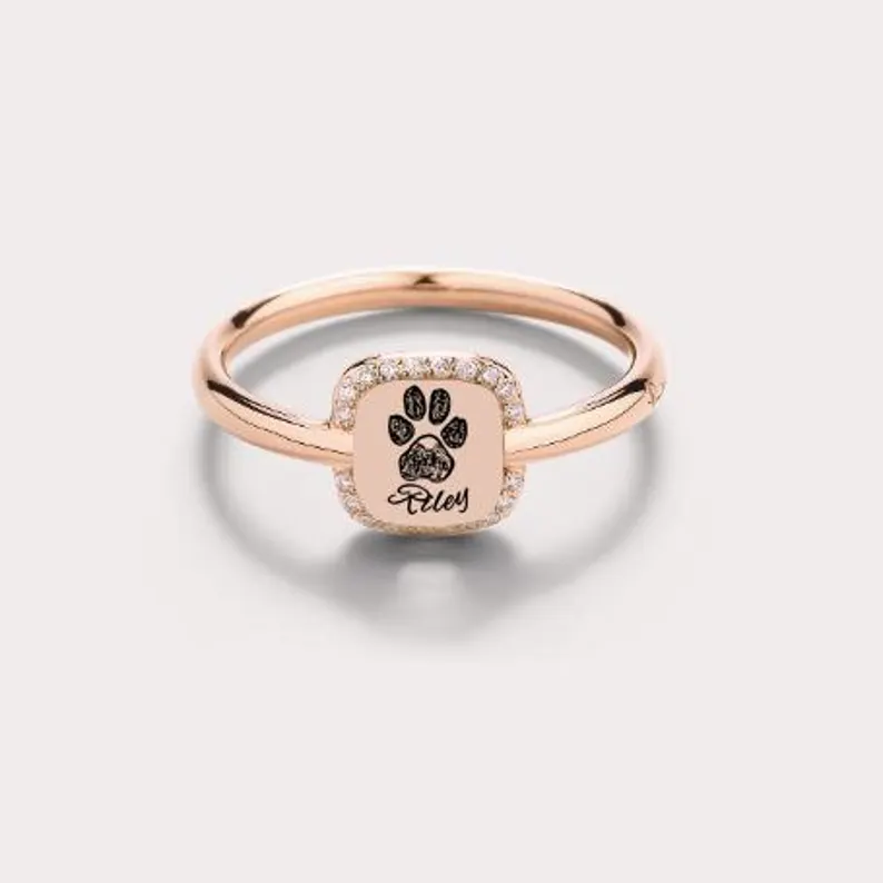 Custom Pet Memorial Ring Keepsake Jewelry