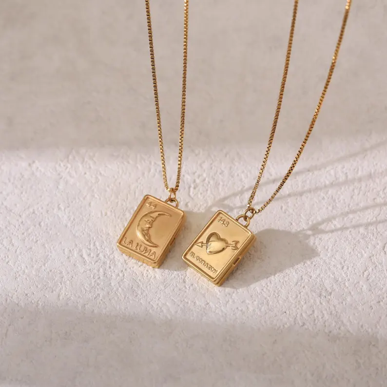 Vintage Pet Photo Necklace, Picture Gift Personalized Gold
