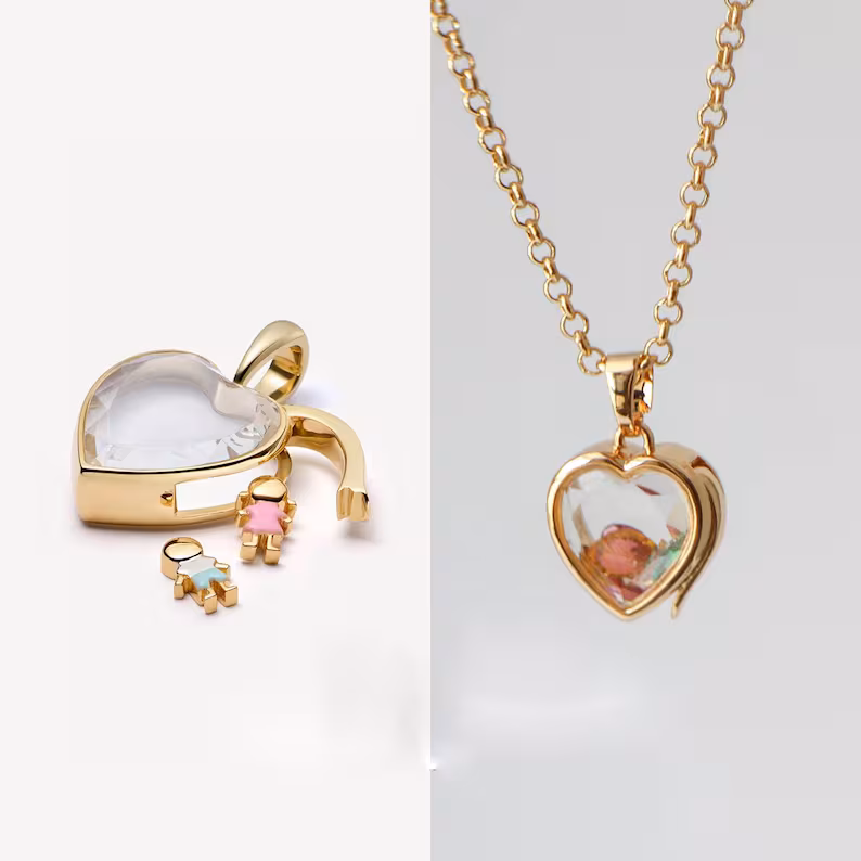 Personalized Fingerprint Necklace Jewelry Gold Memorial