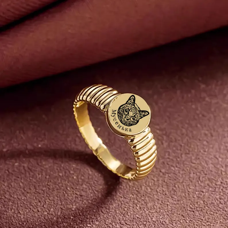 Vintage Pet Keepsake Ring For Women Gift